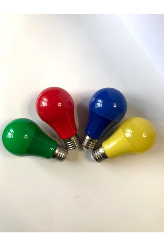 '- 4 Pieces Colorful Led Bulb 9w E27 Normal Lampholder
